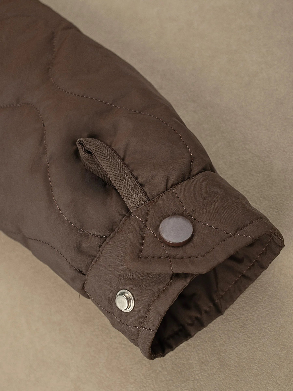Close view of the adjustable snap cuff