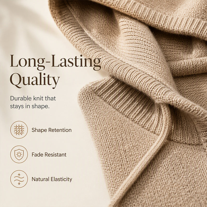 Women's hooded drawstring knit pullover product image 7